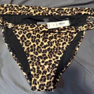 Victoria's Secret Leopard Print Bikini Bottoms in Tan and Black